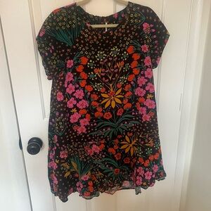 Free People Floral Short Sleeve Dress